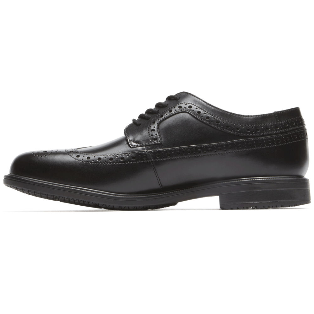 Rockport Singapore Mens Dress Shoes - Essential Details II Wingtip Black - MC5716283